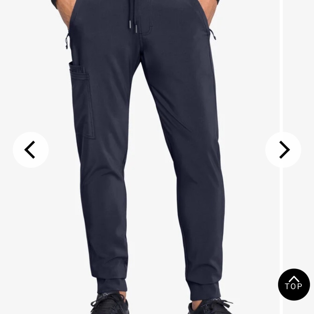 Infinity Men's 5-Pkt STRETCH Cargo Jogger Scrub Pants Sz XS small SHORT BLUE